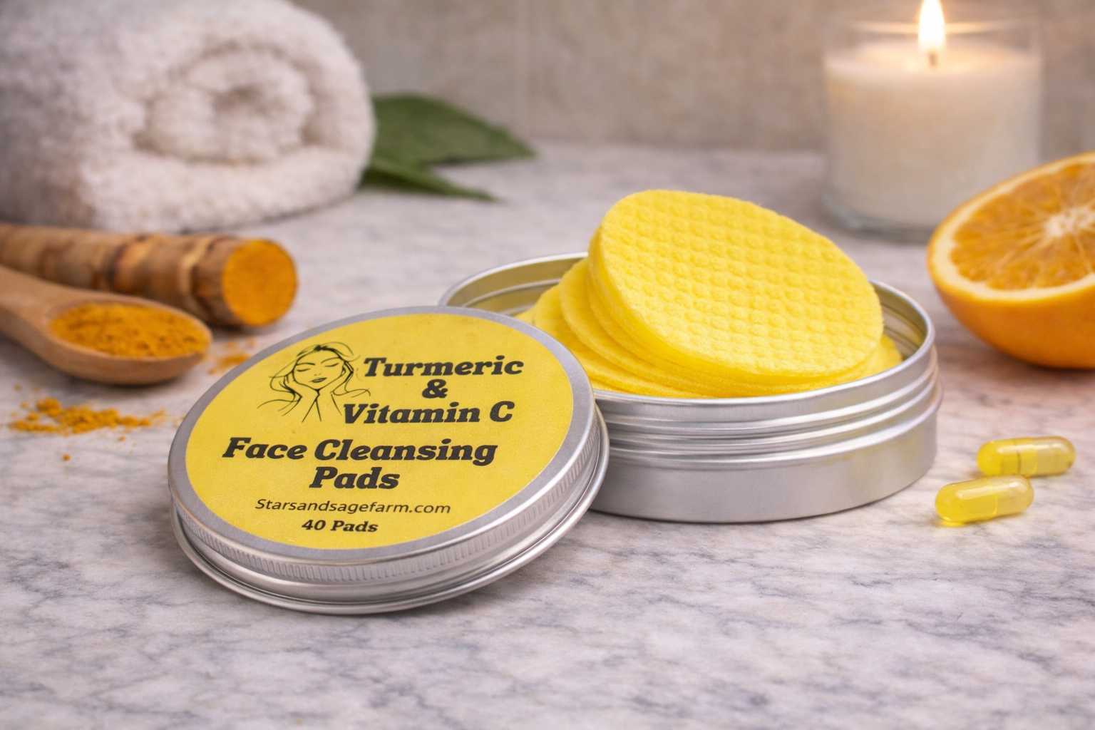 Turmeric Vitamin C Cleansing Pads